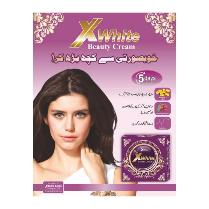 X White Beauty Cream 5 Days Fairness Plan